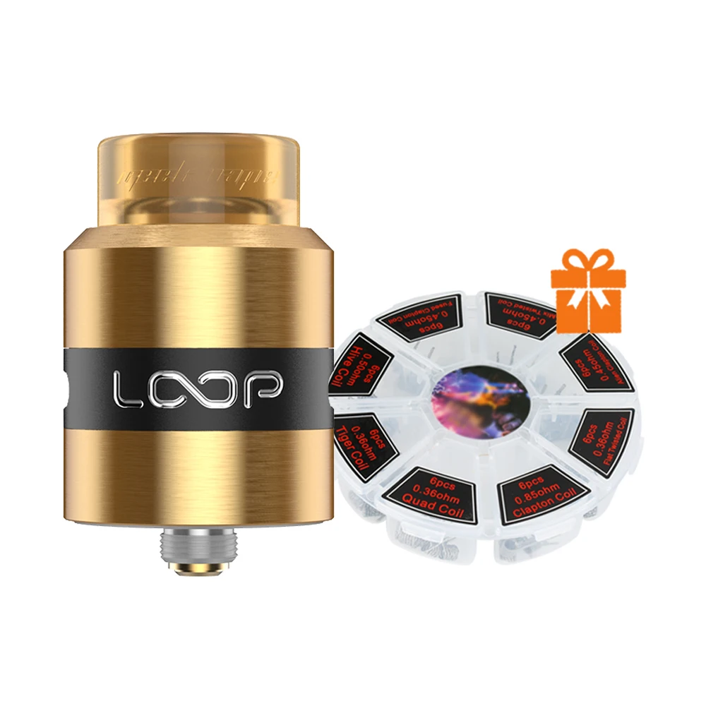 Geekvape Loop RDA 24mm Diameter Surround Airflow System with 8 in 1 coil set free gift e cigs Vape Tank Loop RDA Atomizer Geekvape Loop RDA 24mm Diameter Surround Airflow System with 8 in 1 coil set free gift e cigs Vape Tank Loop RDA Atomizer
