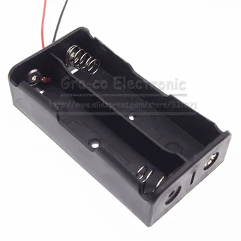 

100pcs 2 Pack 18650 Battery Case Battery Storage Box 2 x 18650 Battery Holder with wire