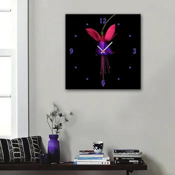 

Free Shipping E-HOME A Orchid Clock in Canvas 1pcs Wall Clock 17121113