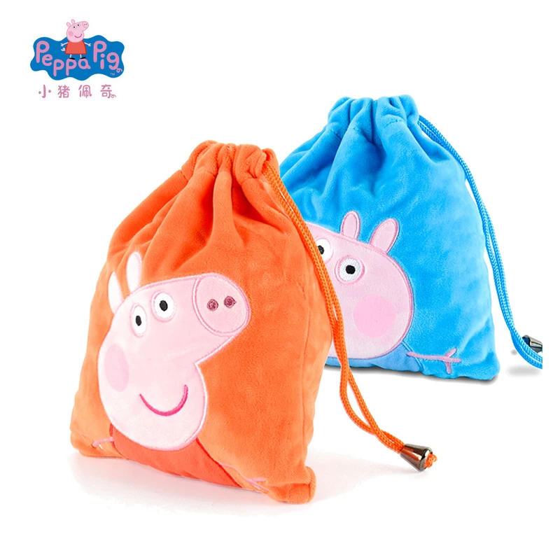 

Origina Peppa George Pig Kids Girls Boys Kawaii Mini Drawstring Bag Handbag Wallet School Bag Plush Toys Stuffed & Plush Dolls