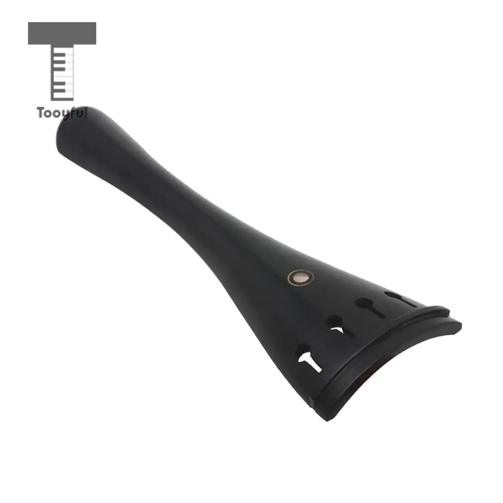 Tooyful Handmade Ebony Cello Harp Tailpiece Wood Tailpiece for 3/4 4/4 Cello Black