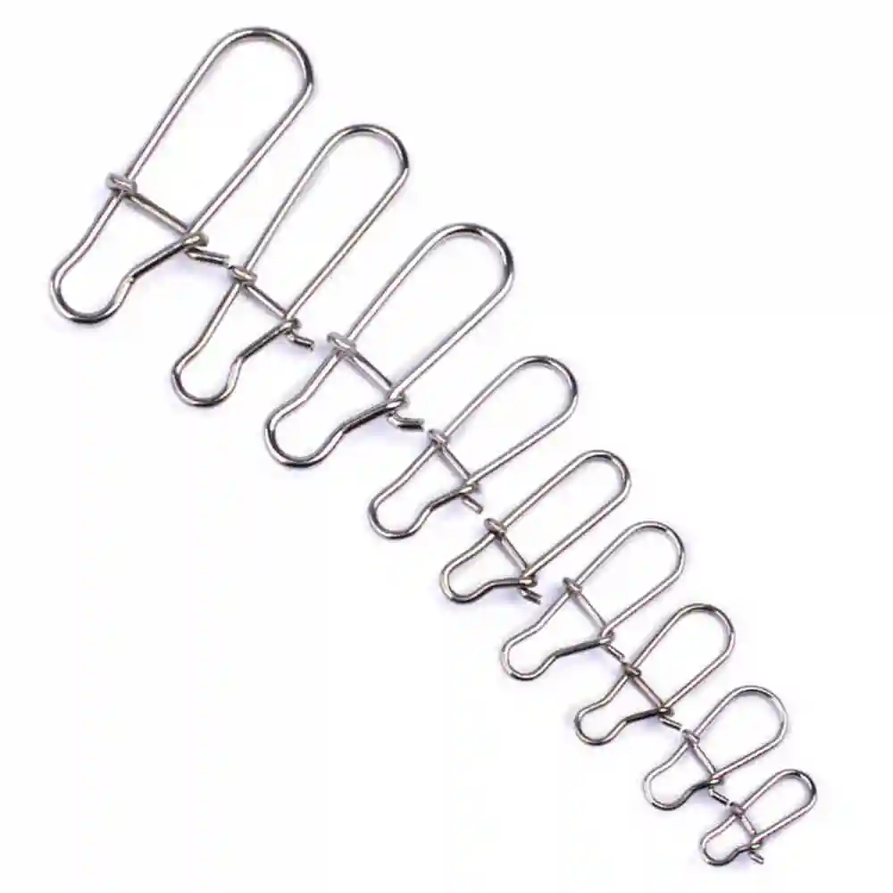 Bas De Ligne En Acier Inoxydable Avec Mousqueton - Longueurs 15/20/25 Cm, Capacité 14 Kg, Pour Pêche Aux Prédateurs
