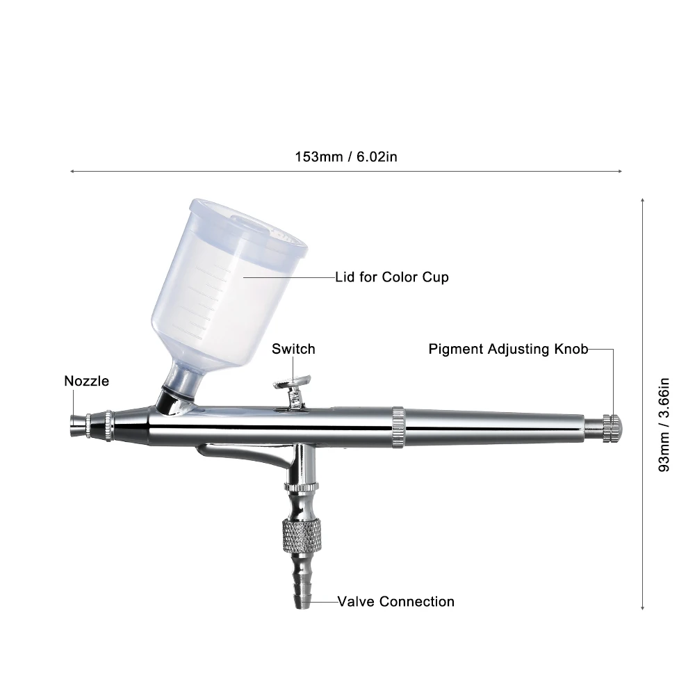 Аэрограф распылитель набор инструментов 0,3 мм 20/40cc гравитационная подача двойного действия для DIY ткань одежда Искусство Живопись ногтей