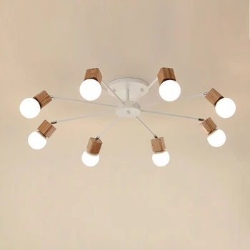 

LukLoy Ceiling Light Lamp, Apartmet Kitchen Island Dining Living Room Shop Decoration Simple Modern Wood Hanging Lamp Hanglamp