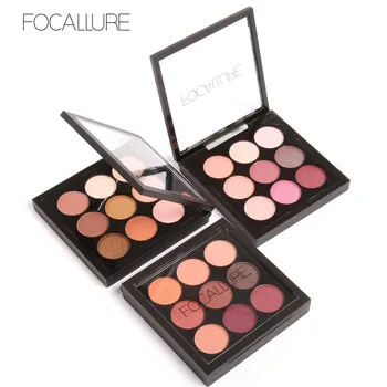 

Focallure Brand Cosmetic 9 Color Shimmer Eye Shadow Warm Cool Colors Naked Makeup Long-Lasting Glitter Eyeshadow