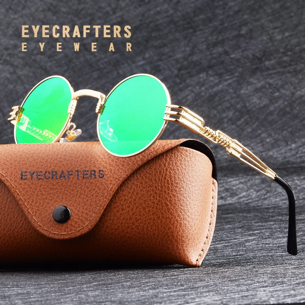 Fashion John Lennon Round Steampunk Sunglasses Men Women