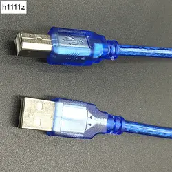 Новый USB 2,0 Удлинительный кабель печати 30 см 1,5 м 3 м 5 м 10 м ohfc Медь прозрачный синий оптовая продажа удлинителем USB кабель для принтера для