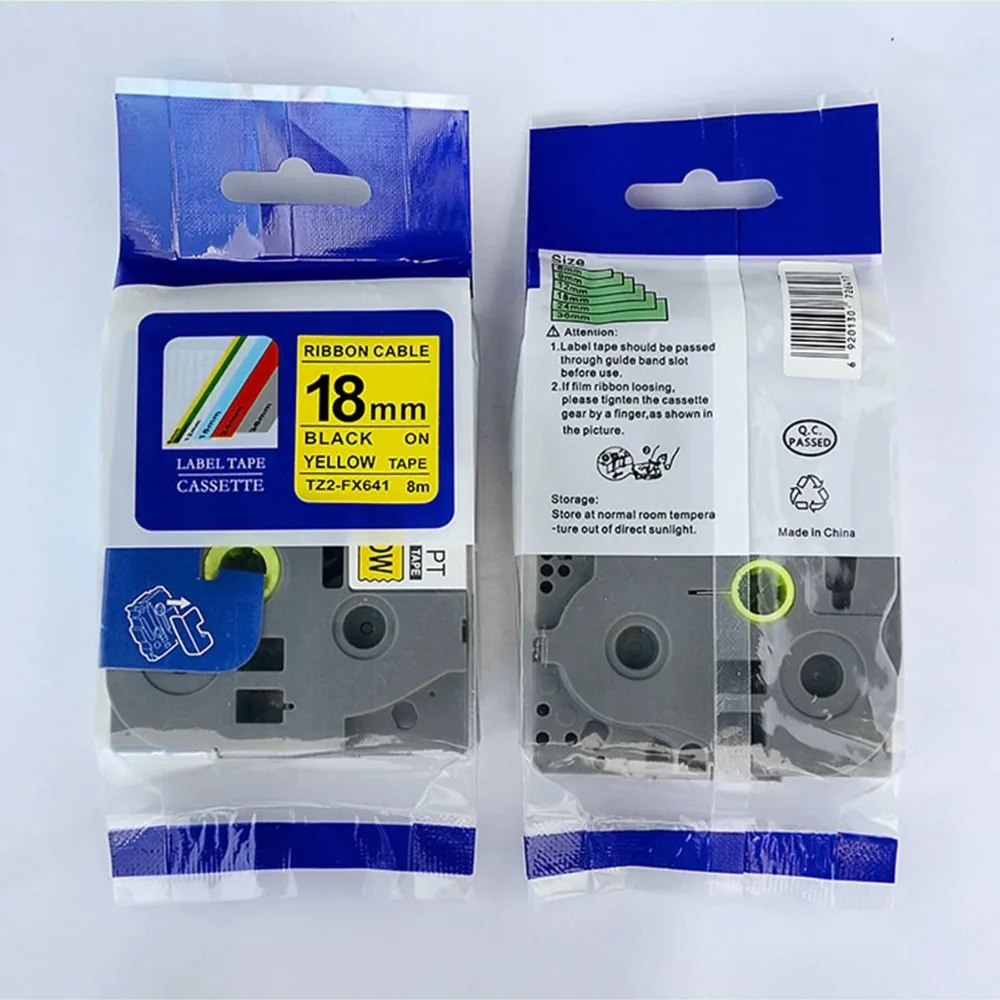 TZ tape 18mm Flexible tze label tape tze FX641 laminated label tape for