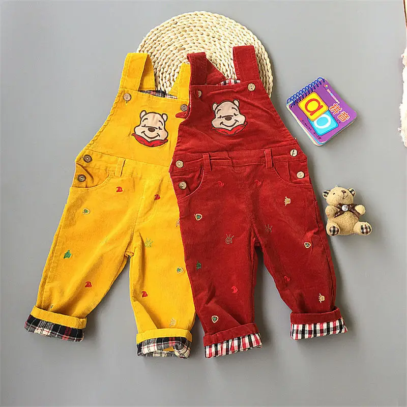 Children Overall Windproof Corduroy Comfortable Pants for Boys Girls