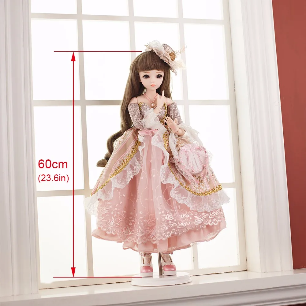NPK 60 см BJD куклы 1/3 милые принцесса SD куклы с платьем парики обувь макияж Reborn кукла полный комплект для детей подарок