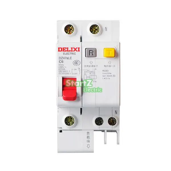 

63A 1P+N RCBO RCD Circuit Breaker DE47LE DELIXI
