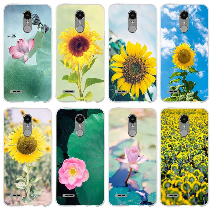 Красивые мягкие чехлы из ТПУ с изображением подсолнуха лотоса для LG G2 G3 Mini G4 G5 G6 | Отзывы и видеообзор