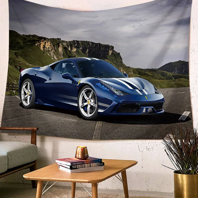 Macrame Wall Hanging Car Printed Large Tapestry Home Decor Bed Sheets Beach Cover Swimwear Blankets Yoga Picnic Mats for | Дом и сад