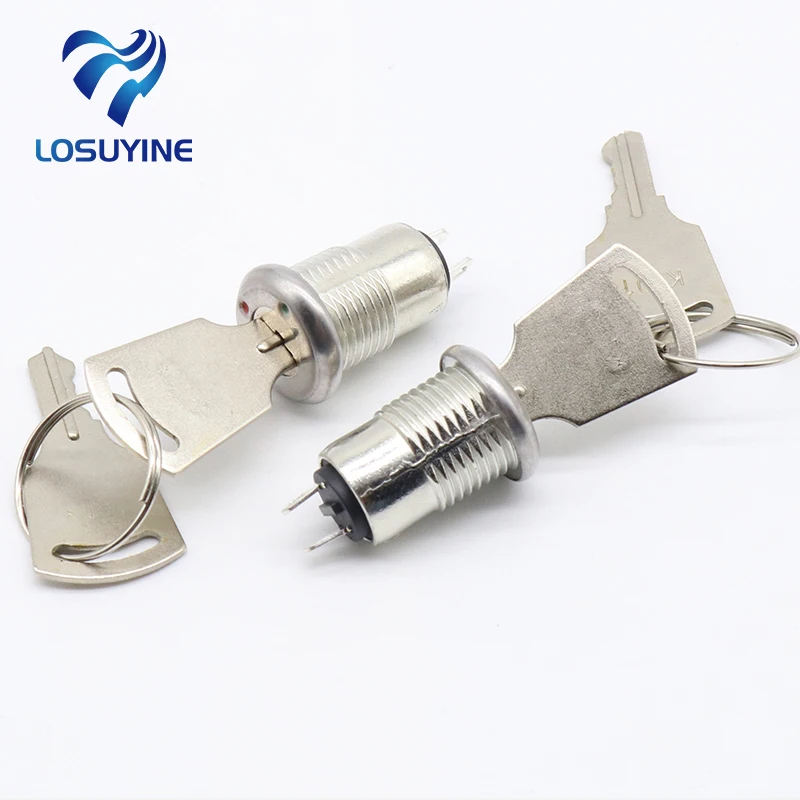 5pcs Key Switch ON/OFF Lock Switch KS-02
