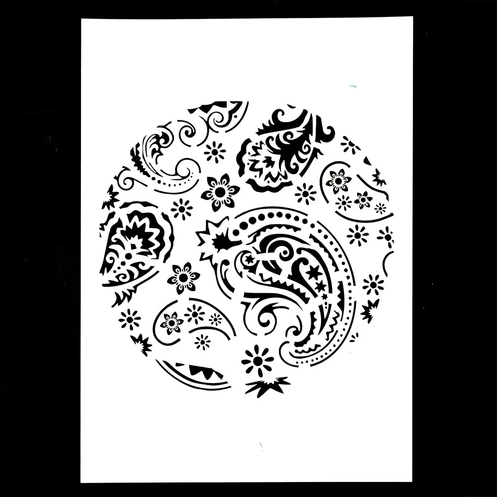 

A4 A3 A2 Paisley Stencil for Scrapbooking Painting album Paper Card Making Craft Decorative Embossing Template