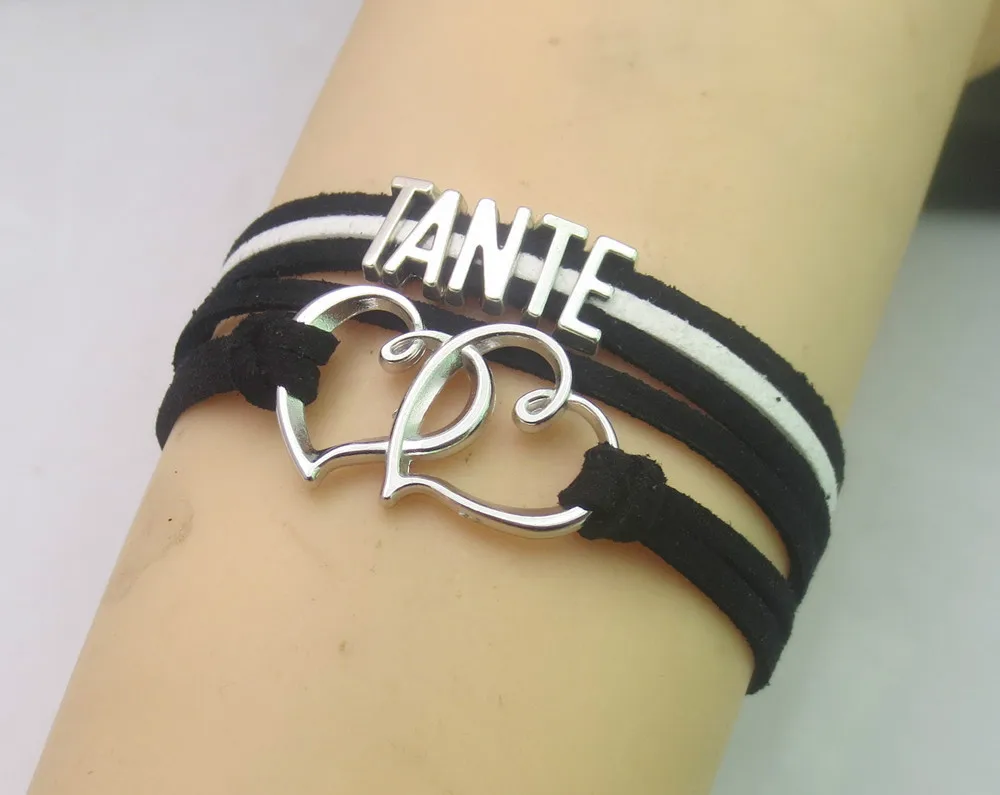 

hot sale Tante bracelet infinity antique silver bracelet charm name bracelet fashion man bangle