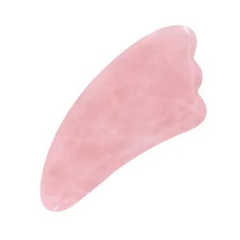 

Guasha Scraping Massage Natural Jade Scraper Face Massager Acupuncture Gua Sha Board Rose Quartz Acupoint Facial Eye Care Beauty