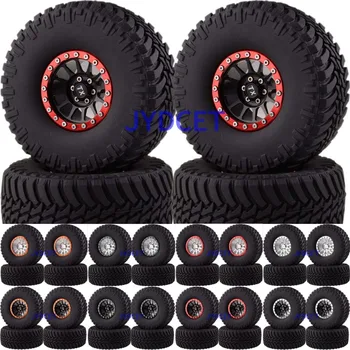 

2022-3033 For RC 1/10 Climbing Rock Crawler 4pcs 12-Spokes Beadlock 2.2" Aluminum Wheel Rim & Super Swamper Rocks Tyre 128mm