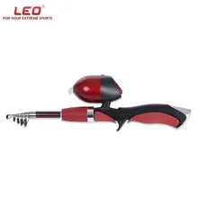 Leo открытый Портативный сверхтвердых 1.4 м Телескопические Автоматические Рыбалка Род Закрытая колесо с хранения мешок для морских реки озера рыбалка