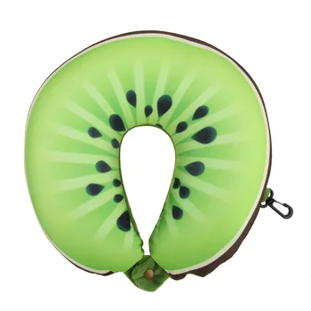 

Fruit U Shaped Pillow Travel Pillows Cushion Nanoparticles Neck Pillow Car Travel Pillow Kiwi