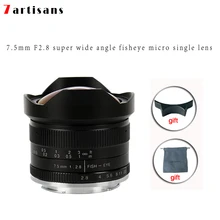 7 rzemieślników 7.5mm f2.8 obiektyw typu rybie oko instrukcja obiektyw stałoogniskowy dla E do montażu na Canon EOS-M do montażu na Fuji FX do montażu na sony a7 a6300 A7S