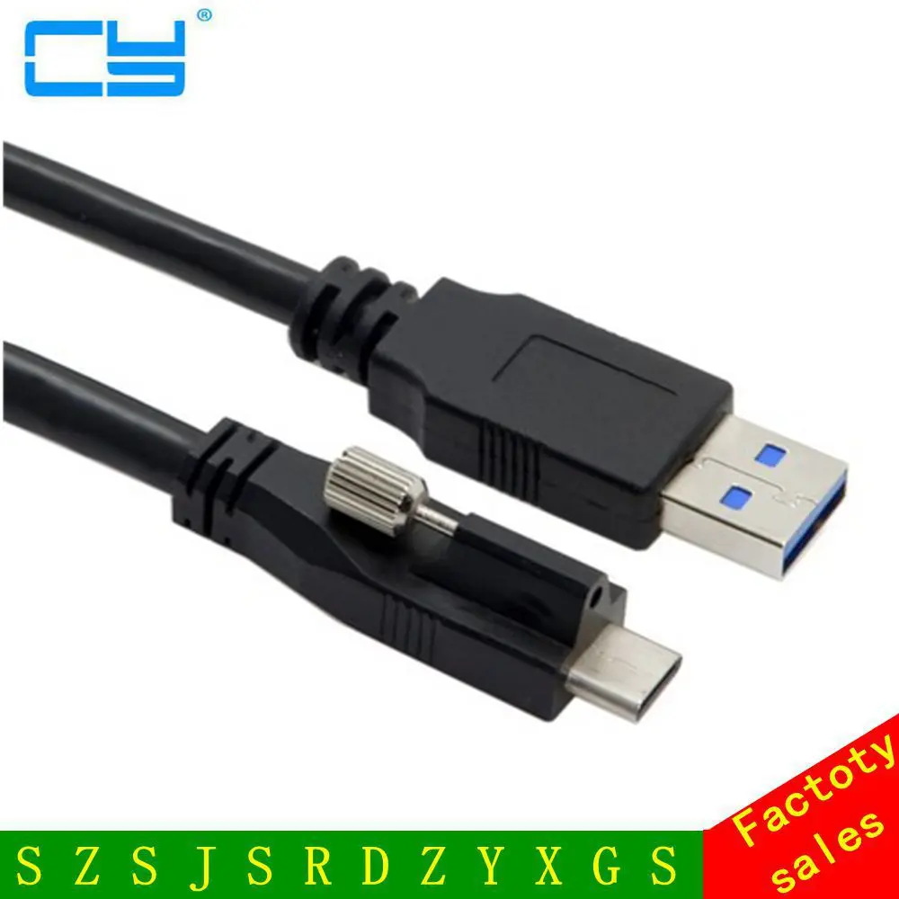 USB C USB 3.1 Type C Locking Connector to Standard USB3.0 Data Cable