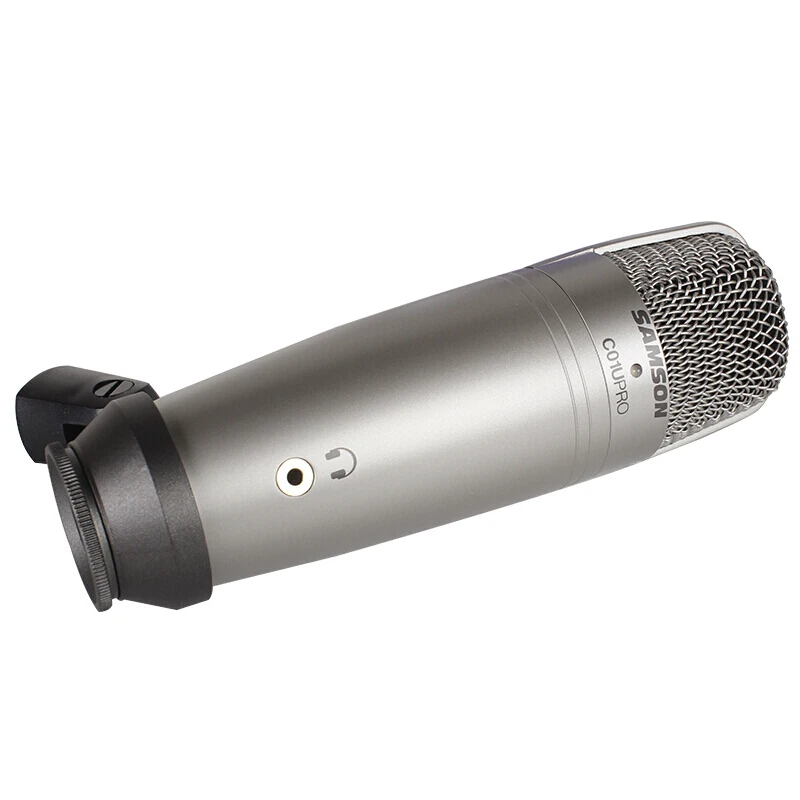 Samson C01U Pro с поп-фильтром USB Студийный конденсаторный микрофон мониторинг в реальном времени Большой мембранный конденсаторный микрофон