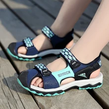 ULKNN Boys Baotou Sandals Summer New Children's Wild Tide Shoes Big Boy Student Boy Non-slip Soft Bottom Sandals kids blue shoes wild boy