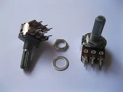 4 Pcs B20K Dual Stereo Potenziometri Pentole 20 Millimetri Split