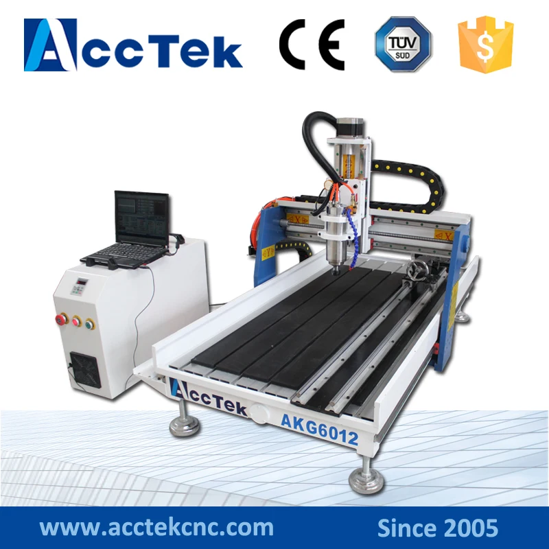 Шпиндель водяного охлаждения ACCTEK CNC 6090 кВт/кВт маленький металлический