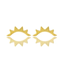 10 пар, модные уникальные золотые женские модные ресницы, серьги-гвоздики, 2 слоя, вечерние ювелирные изделия