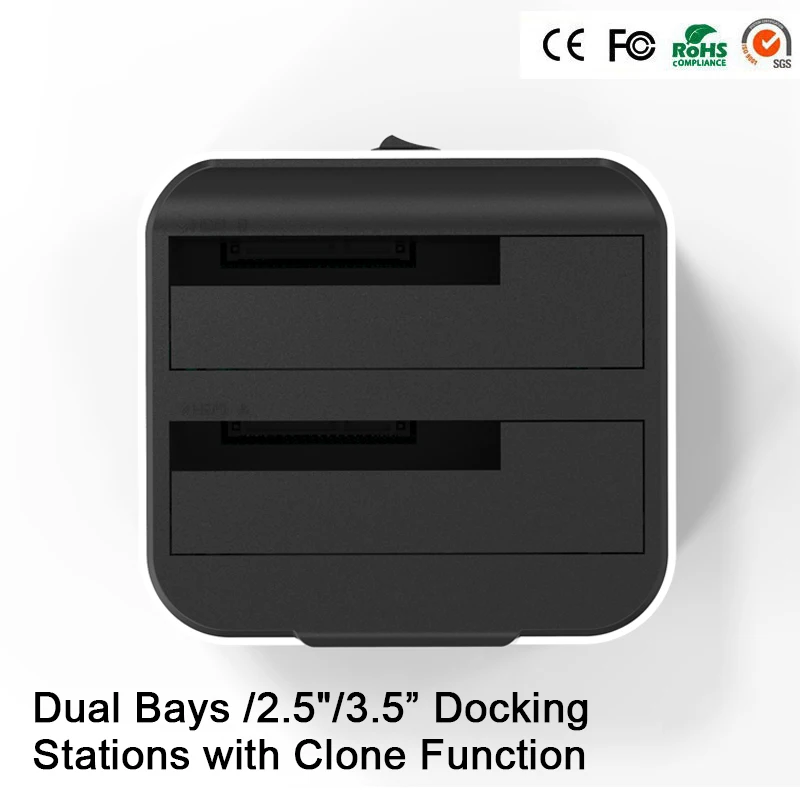 Модернизированный HD05! Док станция для жёстких дисков 2 5/3 0 USB на SATA 12 ТБ|2 bay|dual bayssd