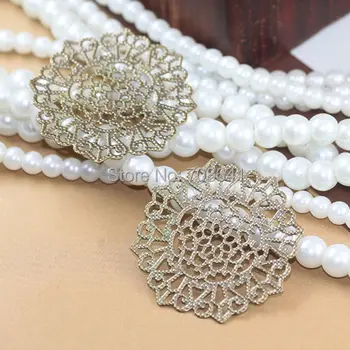 

32mm Vintage Antique Bronze Filigree Circle Flower Blank Bases Diy Jewelry Findings Wholesale