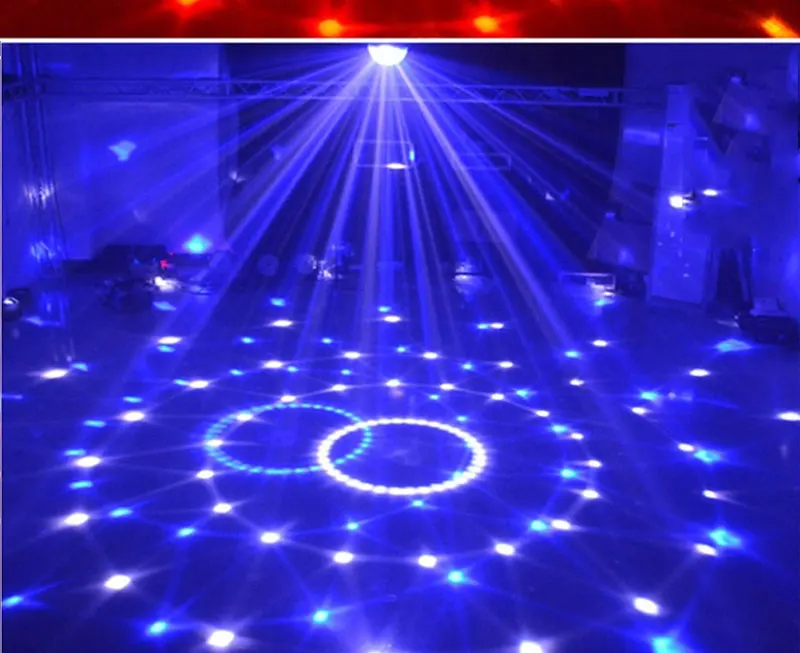 MP3 этап Освещение дискотечное мяч с Динамик свет светодиодный лазерной прожектор Звук активированного Диско DJ музыкальный плеер вечерние
