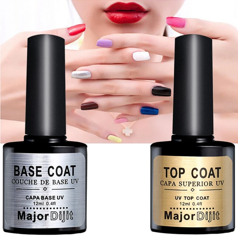 12ml Transparent Base Top Coat UV Gel Nail Polish Soak Off Primer Gel