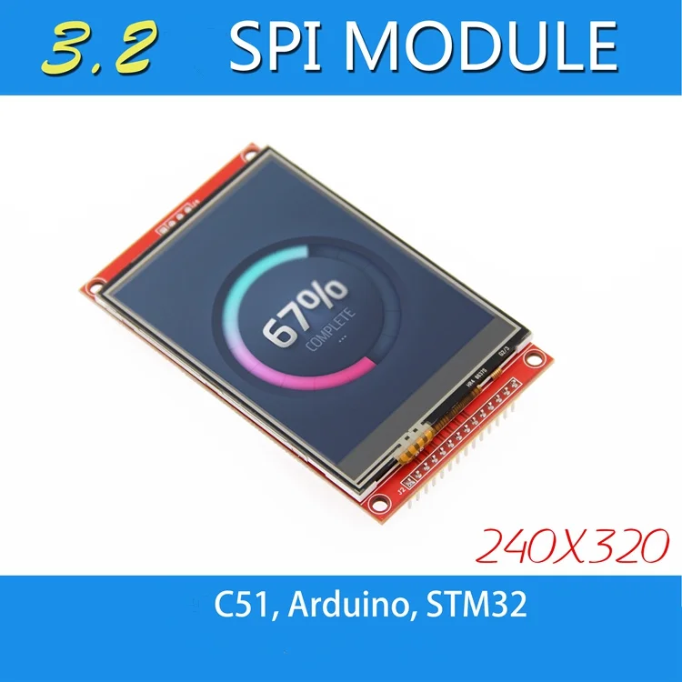 3,2 дюймов TFT ЖК-модуль с сенсорным ILI9341 Драйвер 240(RGB)* 320 SPI порт Интерфейс(9 IO) Touch ic XPT2046 для raspberry pi uno