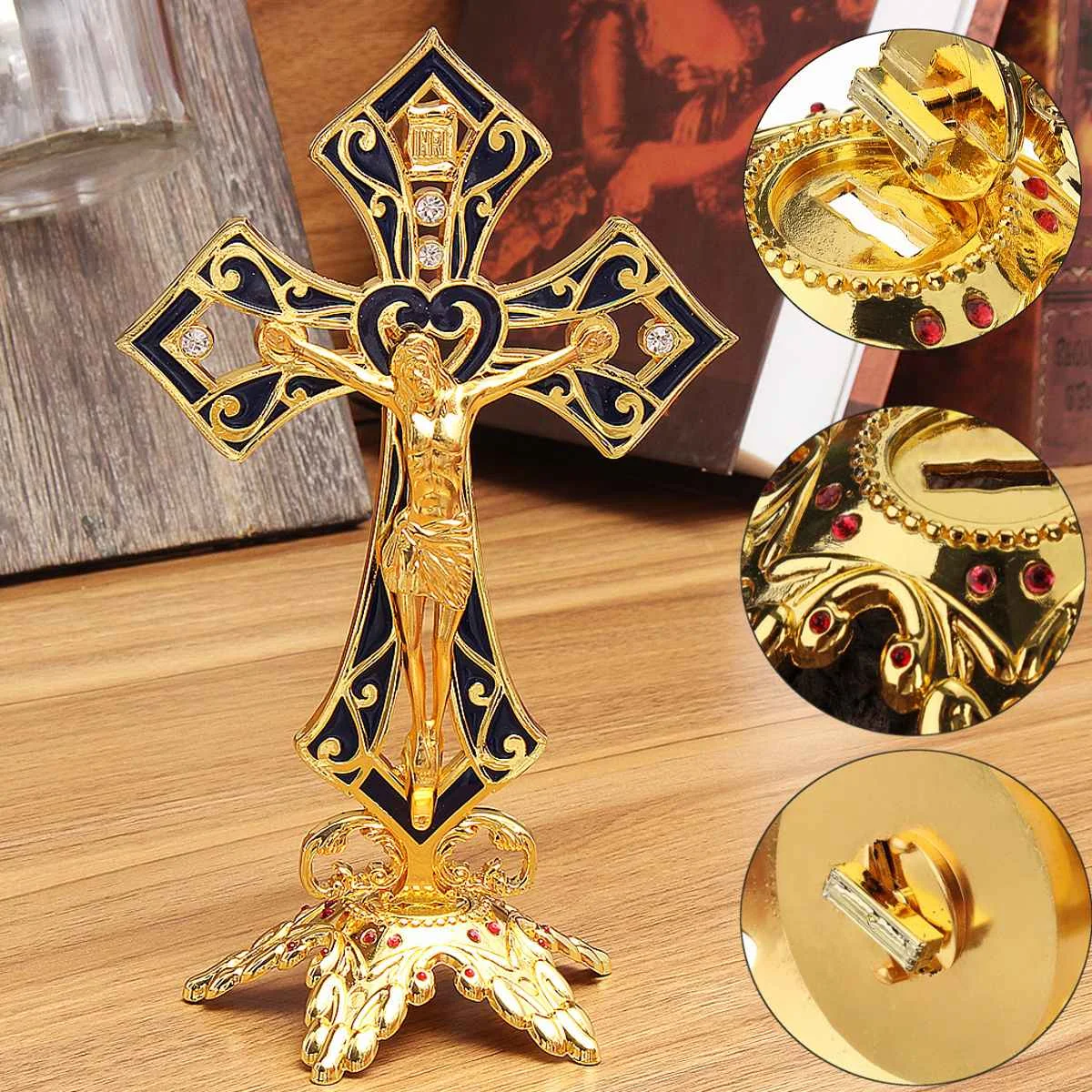 

European Style Catholic Furnishing Fine Carving The Twelve Apostles Icon Jesus Cross Home Decor