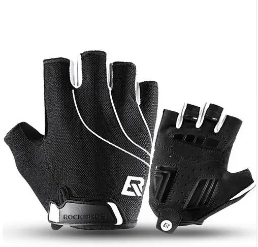 RockBros, велосипедные Нескользящие дышащие велосипедные перчатки для мужчин и женщин, летние велосипедные короткие перчатки, велосипедные Гелевые перчатки на половину пальцев - Цвет: 7