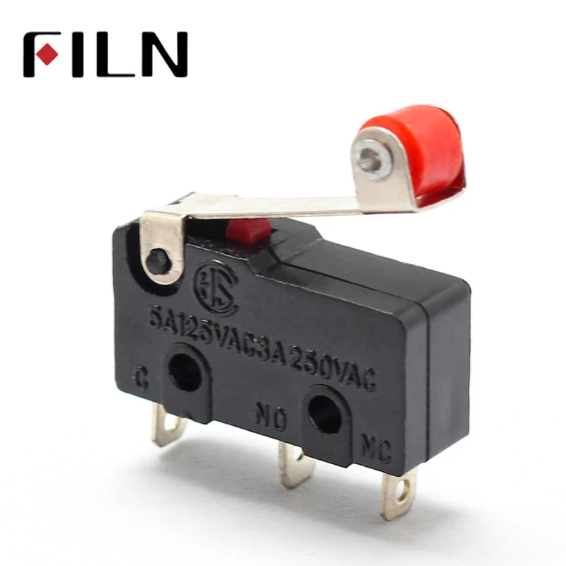 10Pcs KW12-3 Mini Micro Roller Lever Arm Normally Open Close SPDT Snap Action Limit Switch (3)