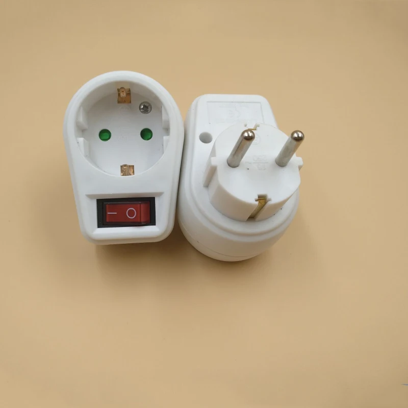 4.8 Mm Eu Plug European Standard Power Adapter 250v 16a ,changeover ...