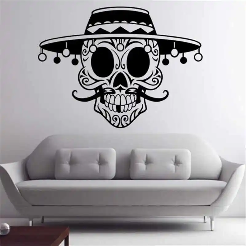 

Halloween Skeleton pattern Wall Stickers Art Removable Background Decorated Home Vinyl Window Wall Stickers Decal Decor Safe for
