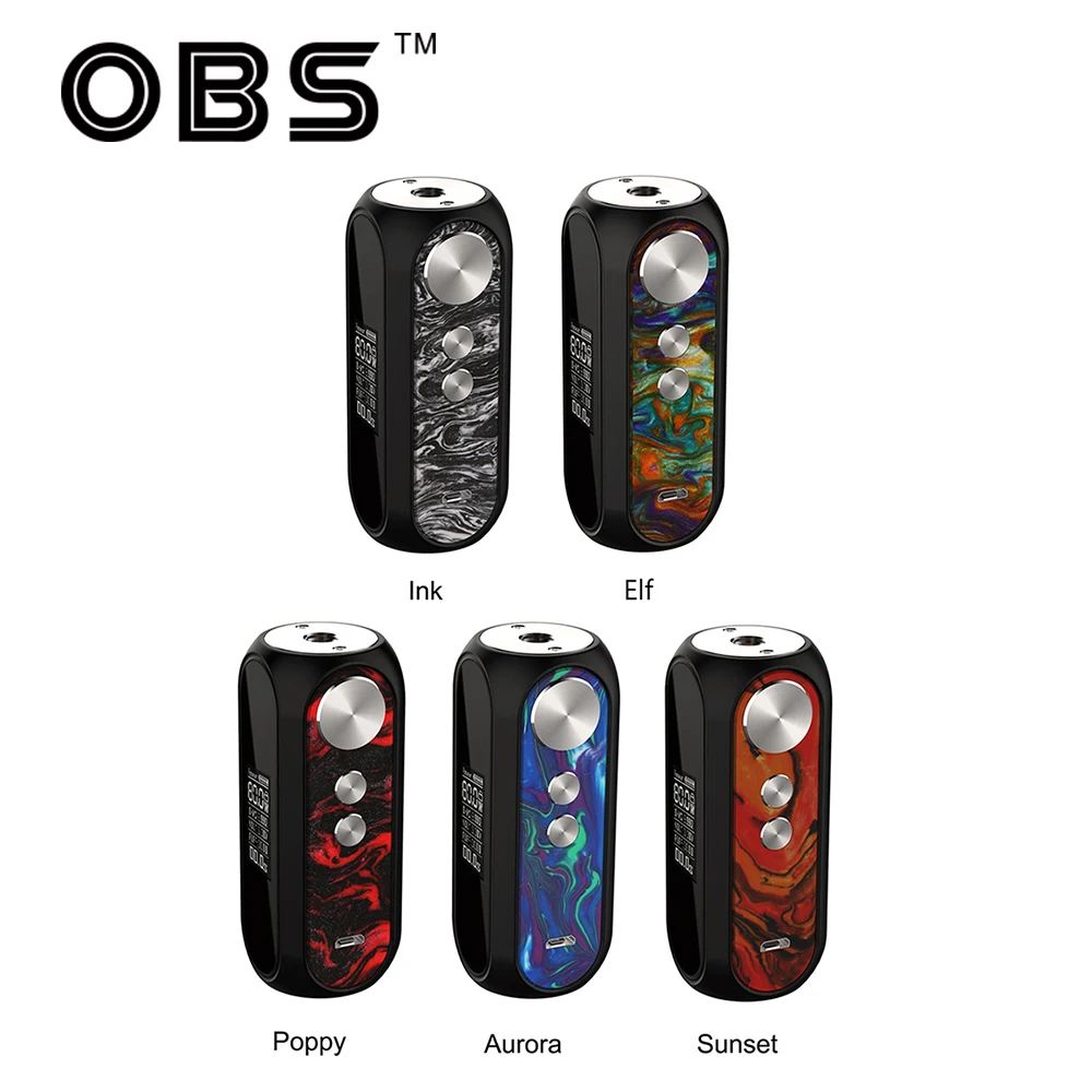Original OBS Cube VW Box MOD 3000 mAh batería cigarrillo electrónico máximo 80 W salida con 0,01 s velocidad de disparo vape Mod caja del Drag 2 - 1