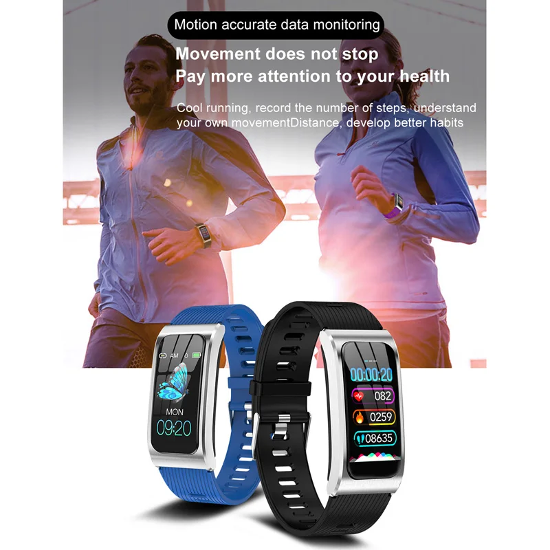 Faixa de Pressão Esportes de Freqüência Cardíaca de Fitness Relógio de Pulso à Prova Arterial Inteligente Pulseira Homens Mulheres Rastreador Atividade Cor Ios Android d' Água - Image 3
