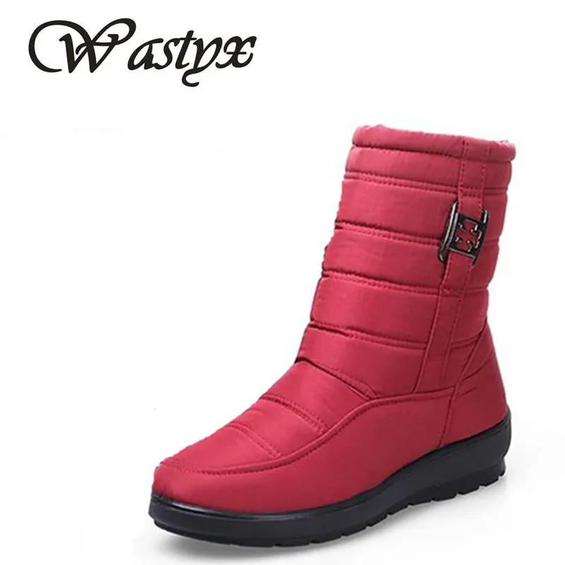 

Wastyx Woman boots Warm Ladies winter boots colorful snow boot 2017 fashion new arrivals plus size 35-42