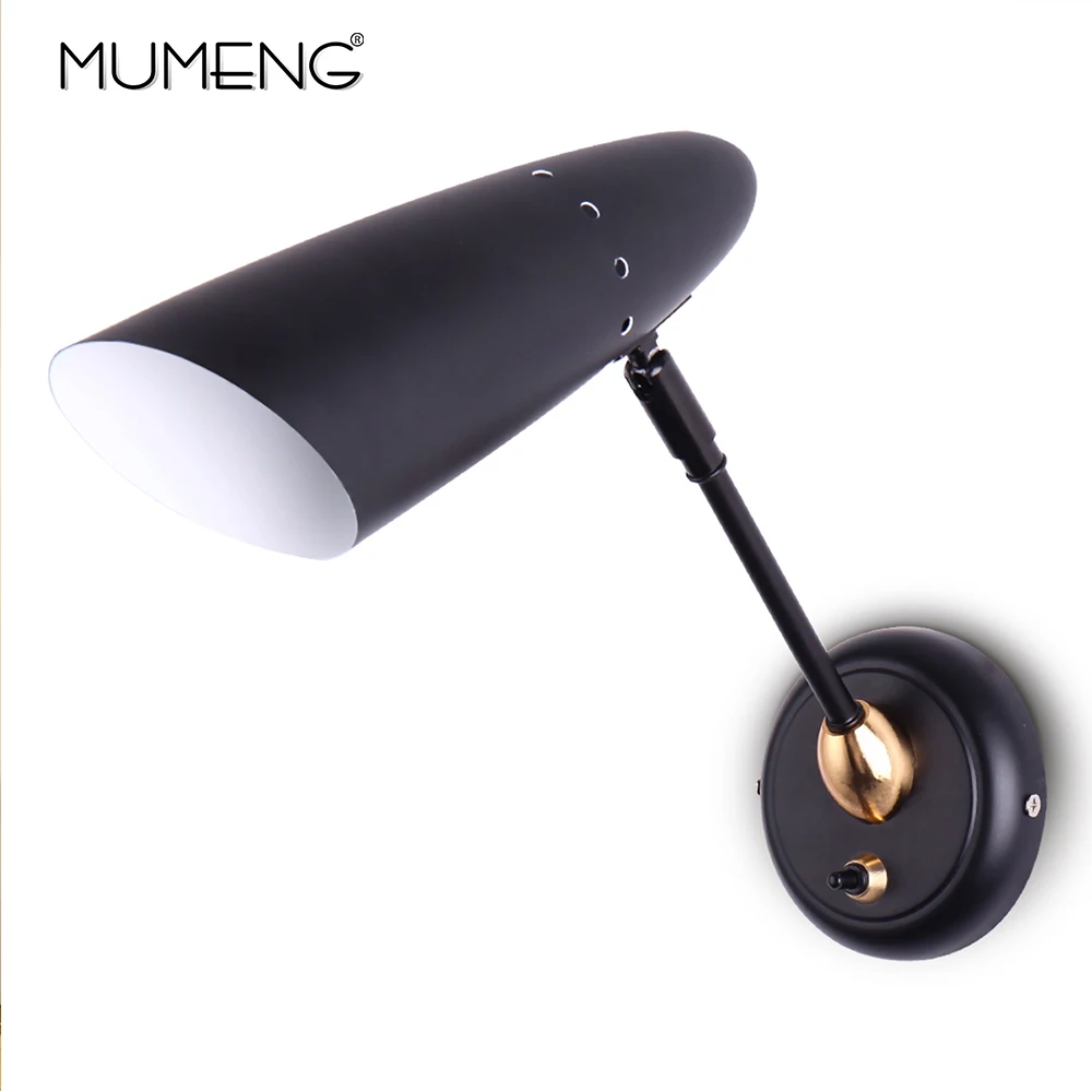 

Modern Style Wall Lamp Adjustable Black E27 LED Simple Decoration Wall Lamp for Bed Room Foyer Kitchen Corridor Balcony