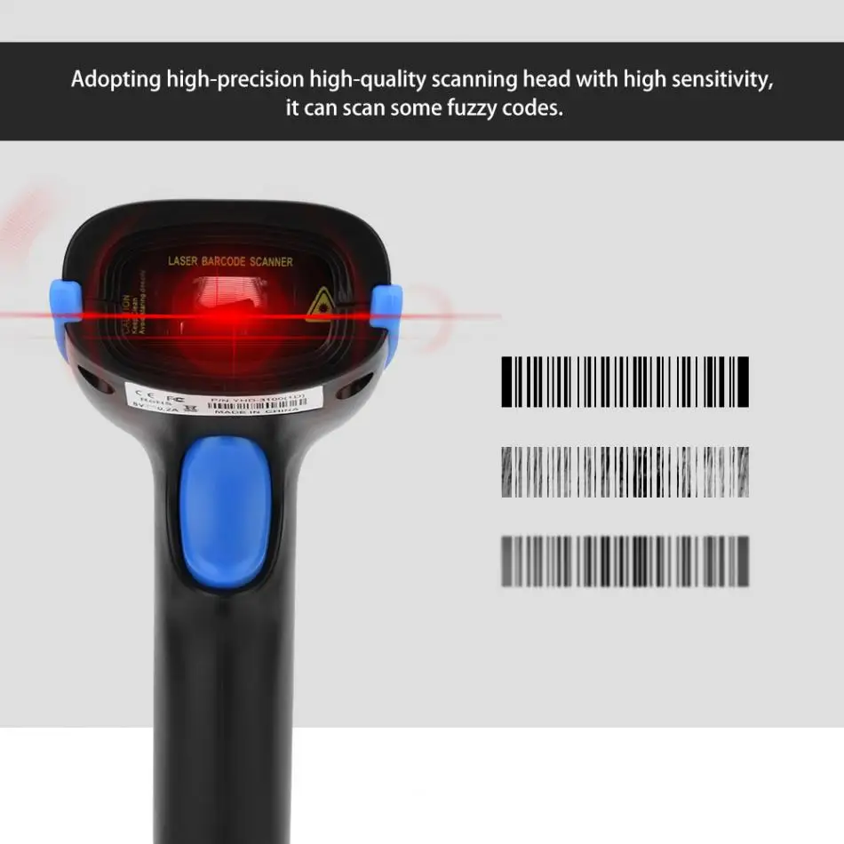 Handheld sem Fio Reader para Android Barcode Scanner Iso Windows Computador - Telefone Frete Grátis Usb 2.4g 1d 5 USB Handheld Sem Fio 2.4G 1D Barcode
