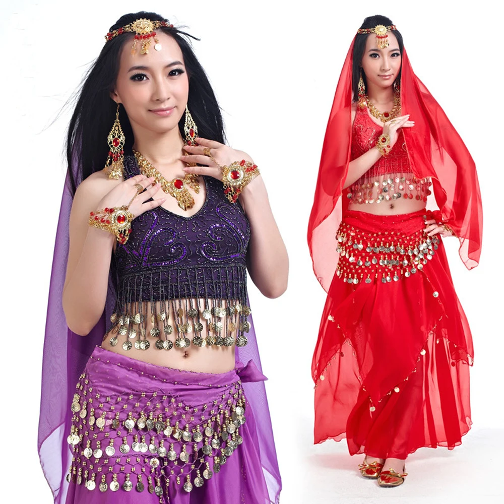 Новое поступление пикантные индийский Костюмы для танца живота костюмы Костюмы хороший ручной шить одежду комплект Платья для женщин 2
