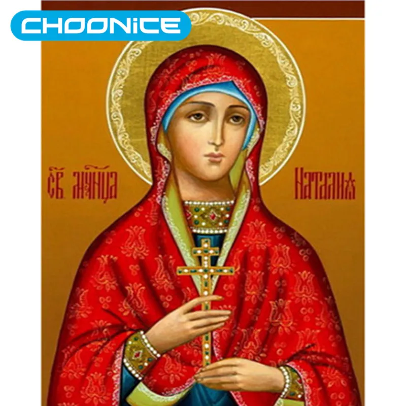 Diamond Painting Virgin Mary Red Rob DIY 3D Diamond Embroidery