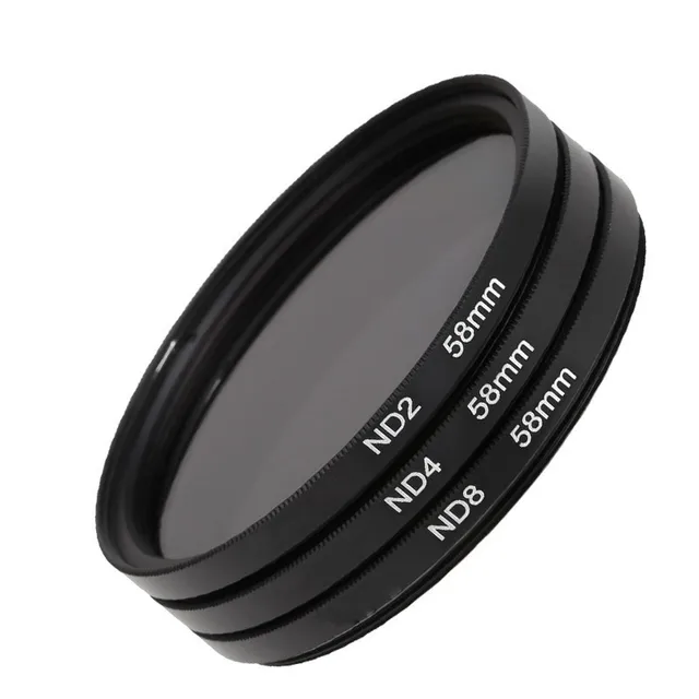 3 pcs/lot 58mm Neutral Density ND Filter Lens Set ND2 ND4 ND8 Filter