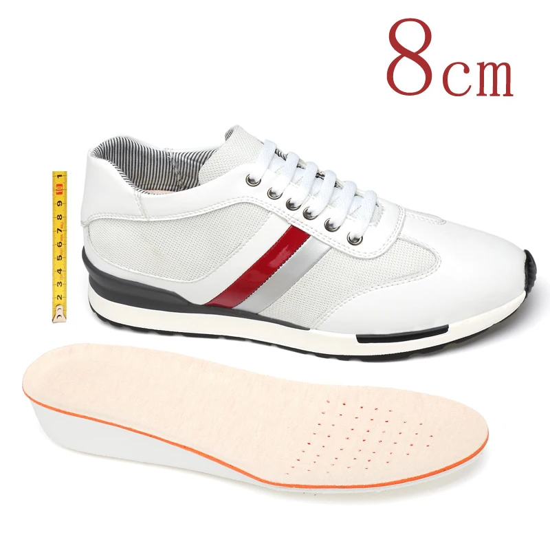 

Heightening Shoes Elevator Shoes Height Increase Shoes for Men 8 CM Man White Black Leather Business Height Increasing Shoes